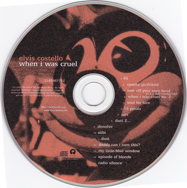 Elvis Costello  When I Was Cruel : CD